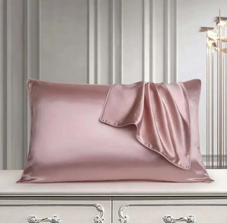 Silk Pillow Case + Hotel Style Pillow Bundle