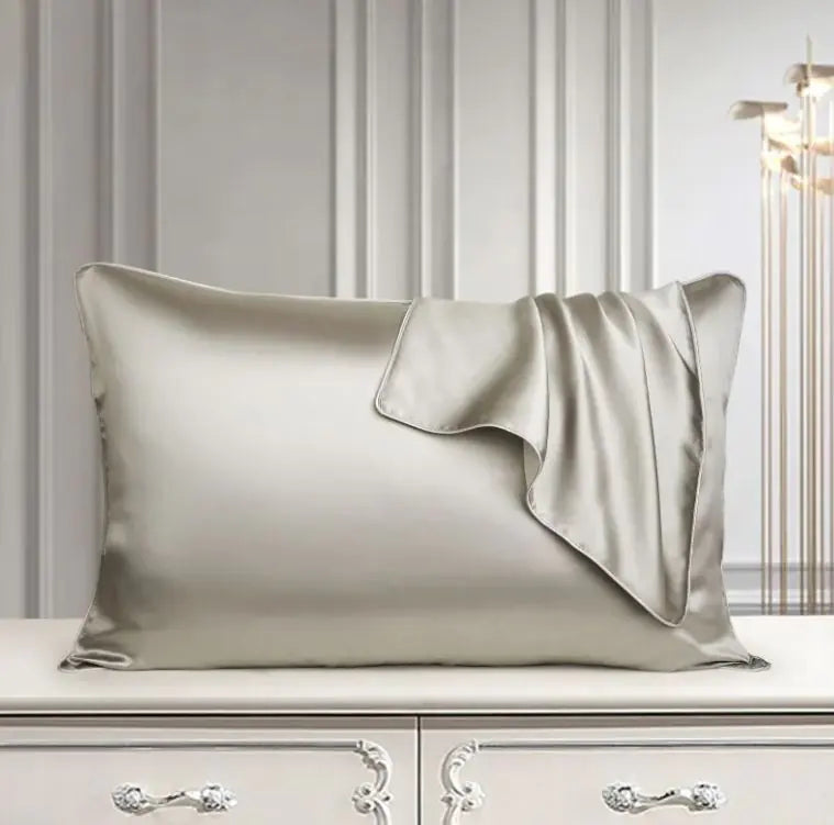 Silk Pillow Case + Hotel Style Pillow Bundle