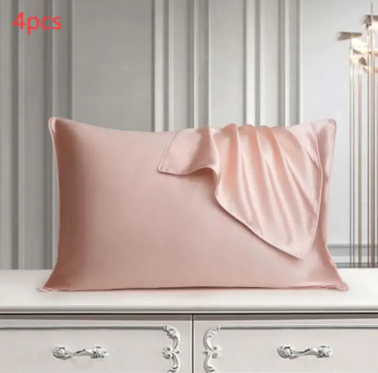 Silk Pillow Case + Hotel Style Pillow Bundle