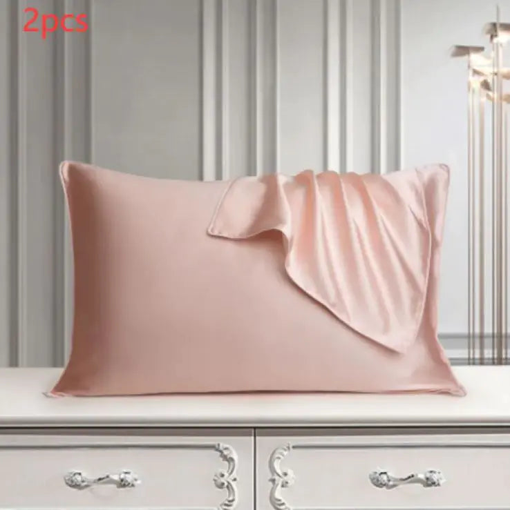 Silk Pillow Case + Hotel Style Pillow Bundle