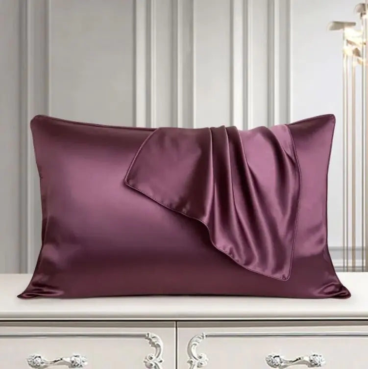 Silk Pillow Case + Hotel Style Pillow Bundle