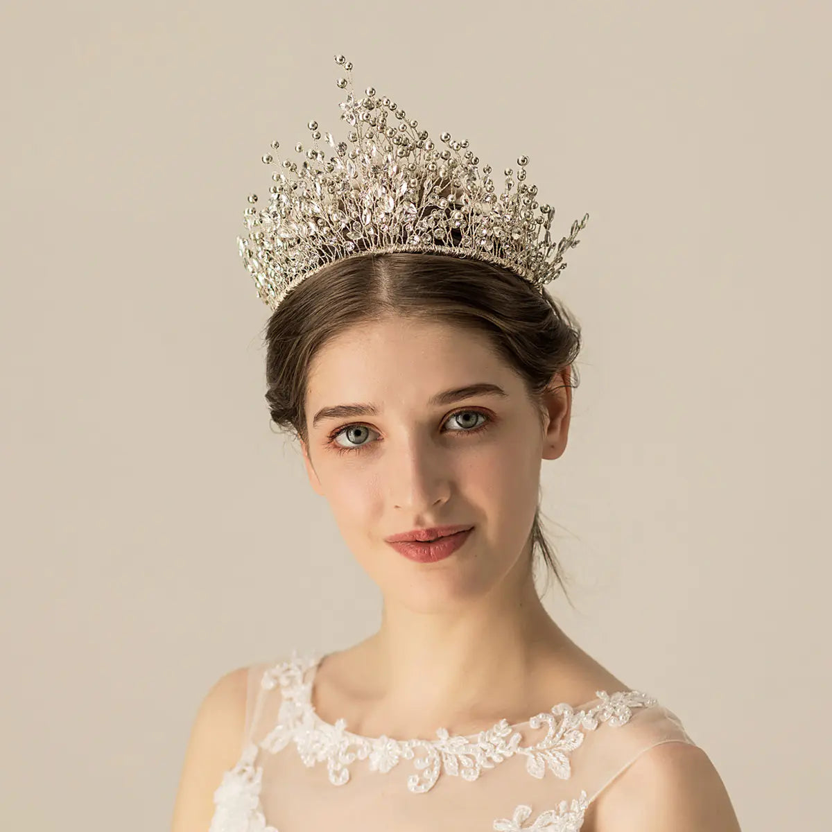 Handcrafted Beaded Crown Bridal