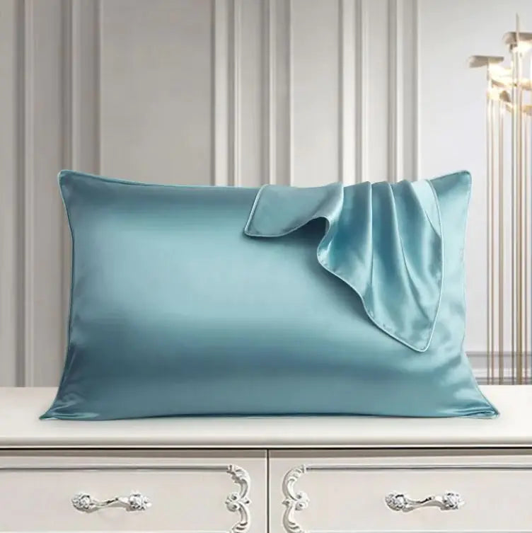 Silk Pillow Case + Hotel Style Pillow Bundle