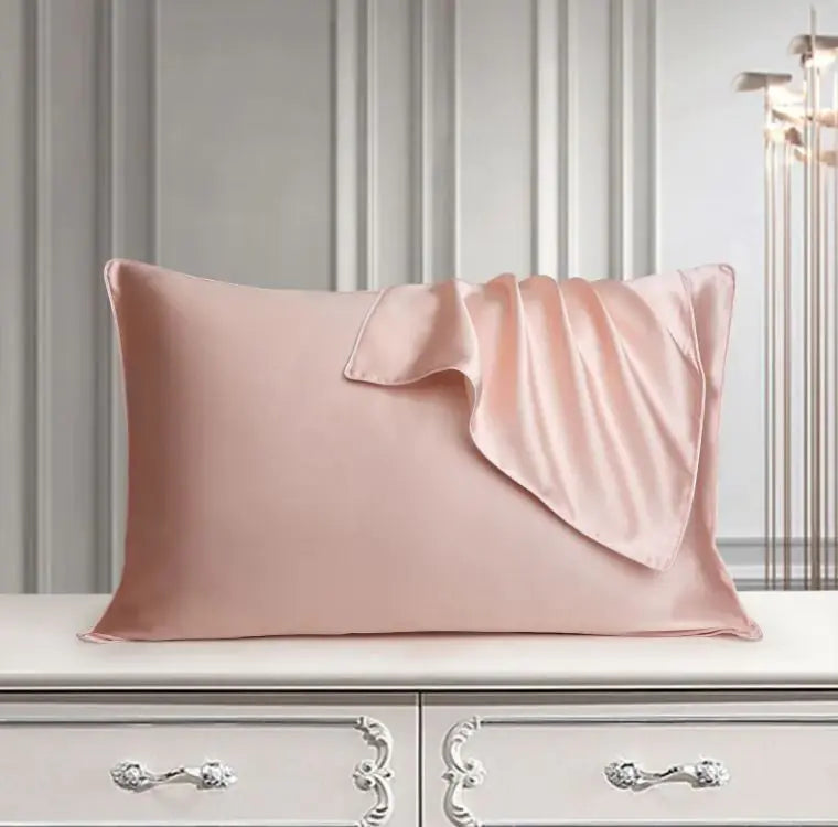 Silk Pillow Case + Hotel Style Pillow Bundle