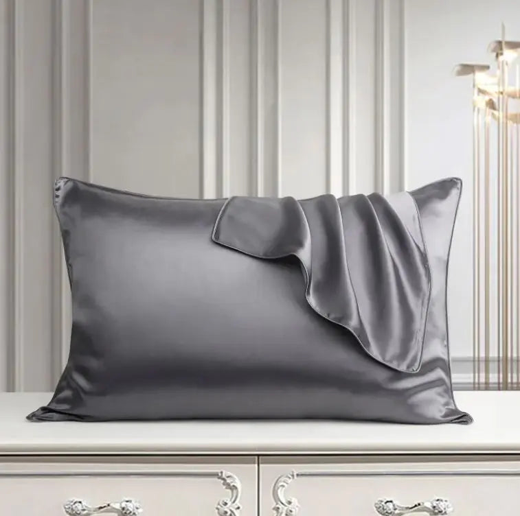 Silk Pillow Case + Hotel Style Pillow Bundle
