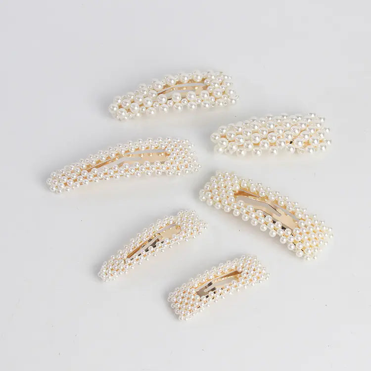 Korean Pearl Edge Hair Clips