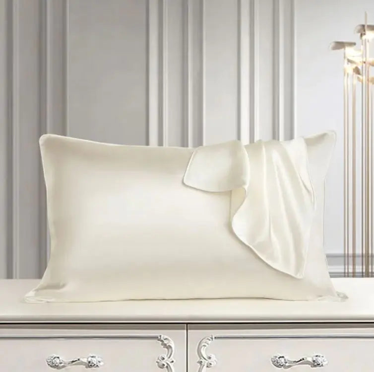 Silk Pillow Case + Hotel Style Pillow Bundle