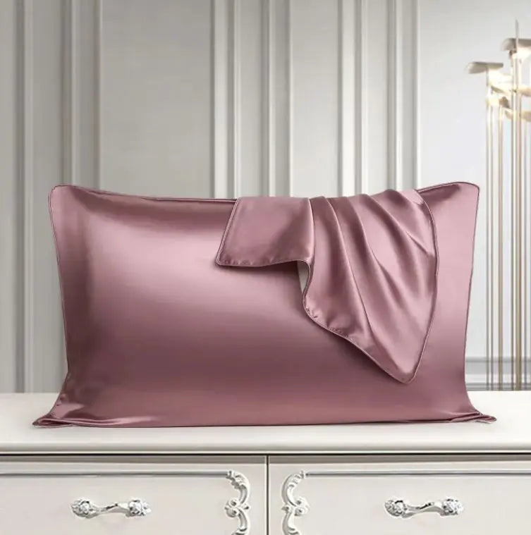 Silk Pillow Case + Hotel Style Pillow Bundle