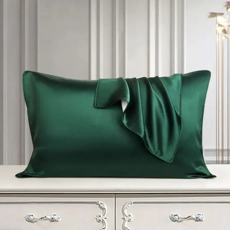 Silk Pillow Case + Hotel Style Pillow Bundle