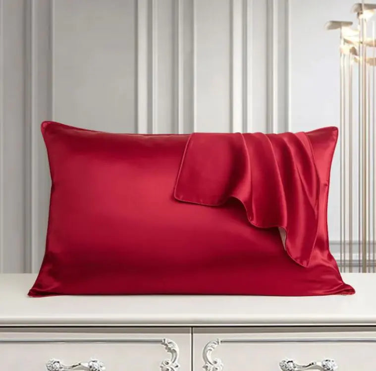 Silk Pillow Case + Hotel Style Pillow Bundle