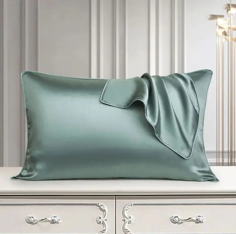 Silk Pillow Case + Hotel Style Pillow Bundle