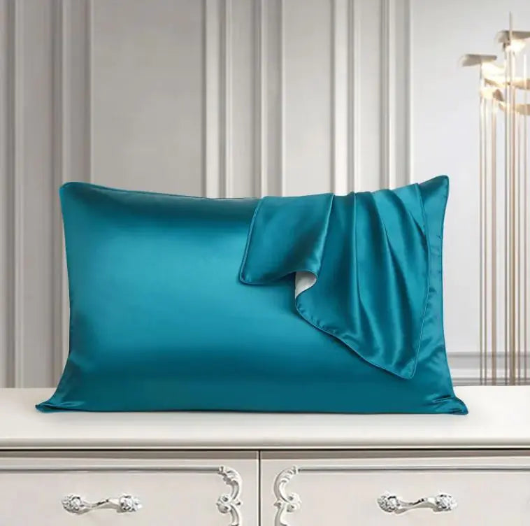 Silk Pillow Case + Hotel Style Pillow Bundle