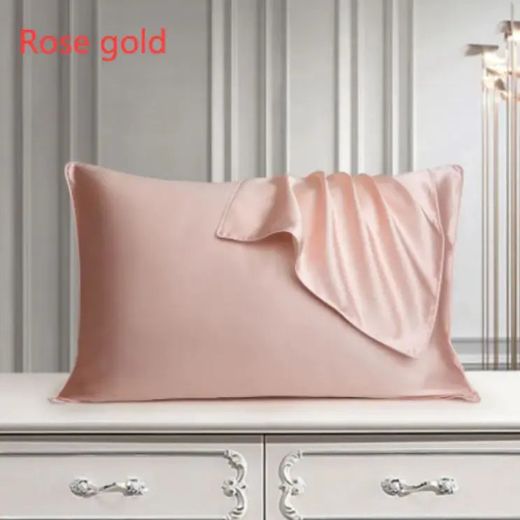 Silk Pillow Case + Hotel Style Pillow Bundle