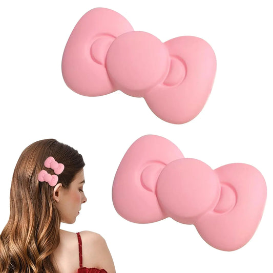 2 Pink Bow Hair Clips Pink Bows