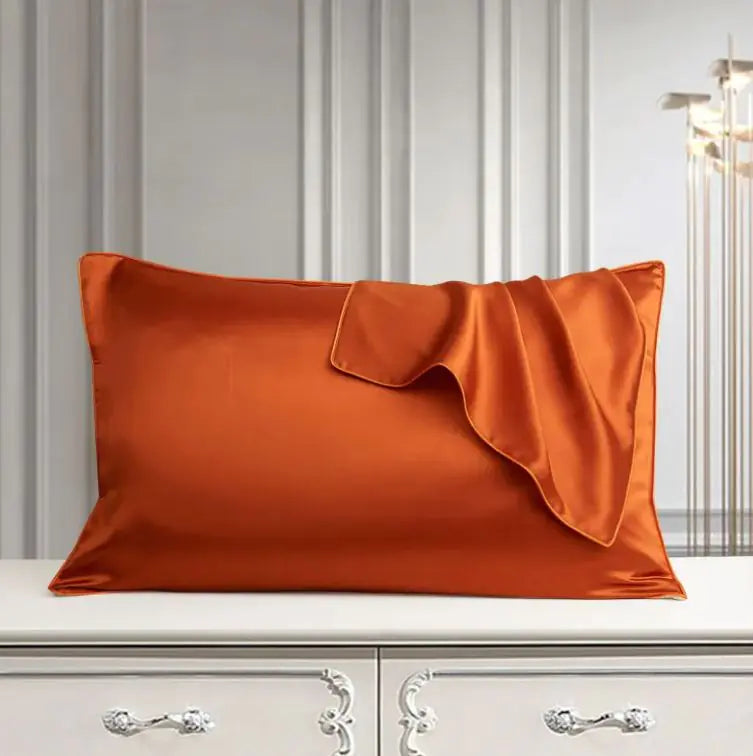 Silk Pillow Case + Hotel Style Pillow Bundle