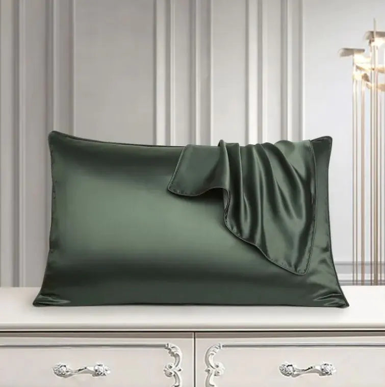 Silk Pillow Case + Hotel Style Pillow Bundle