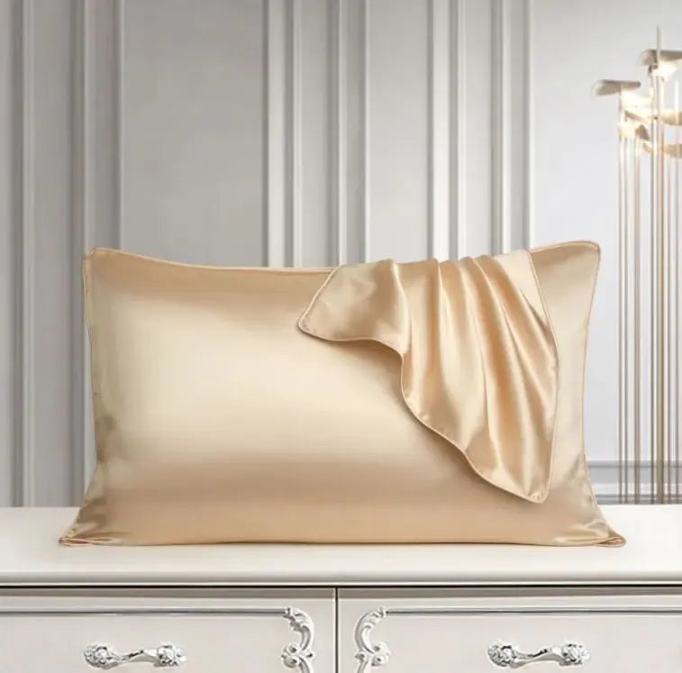 Silk Pillow Case + Hotel Style Pillow Bundle