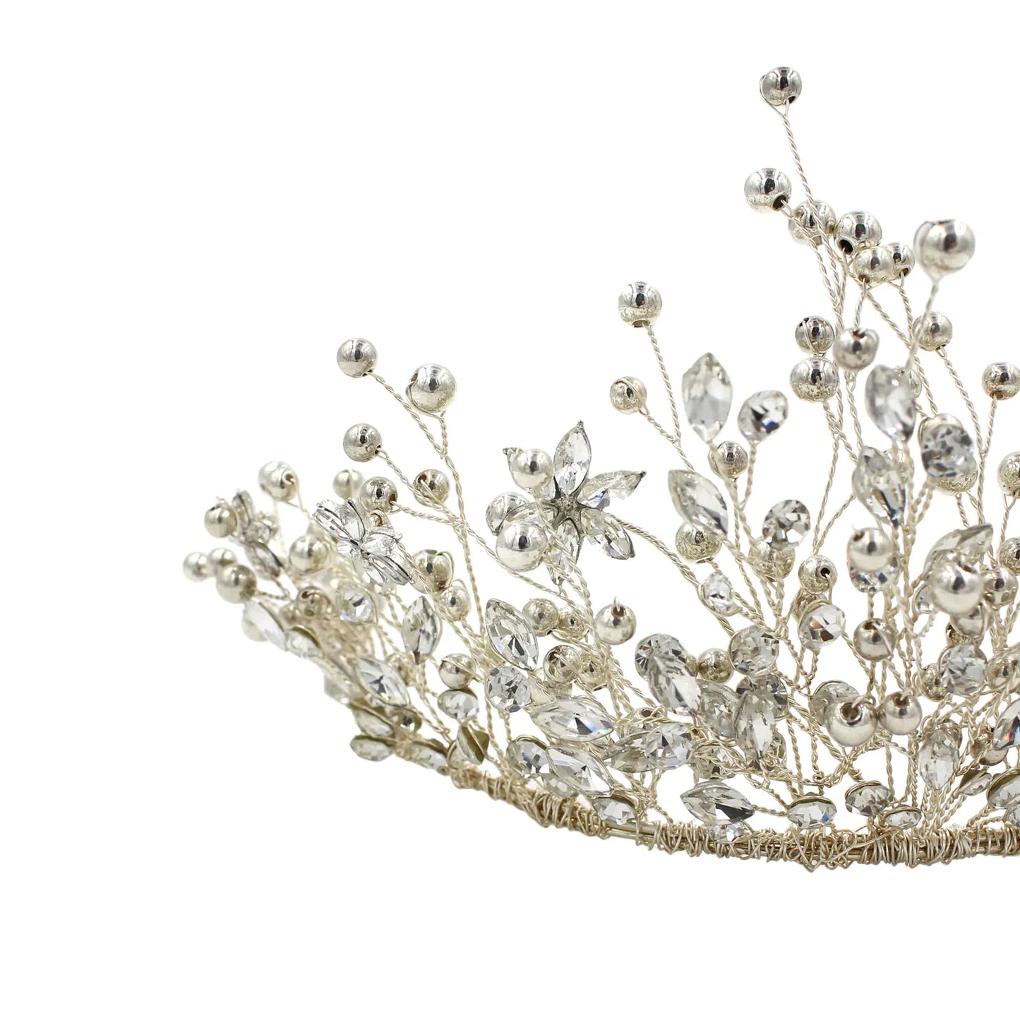 Handcrafted Beaded Crown Bridal