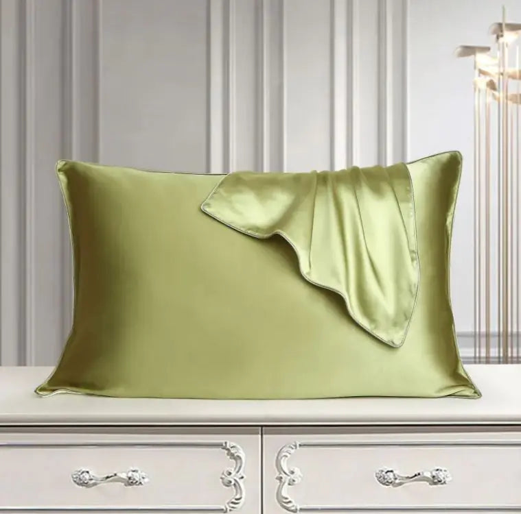 Silk Pillow Case + Hotel Style Pillow Bundle