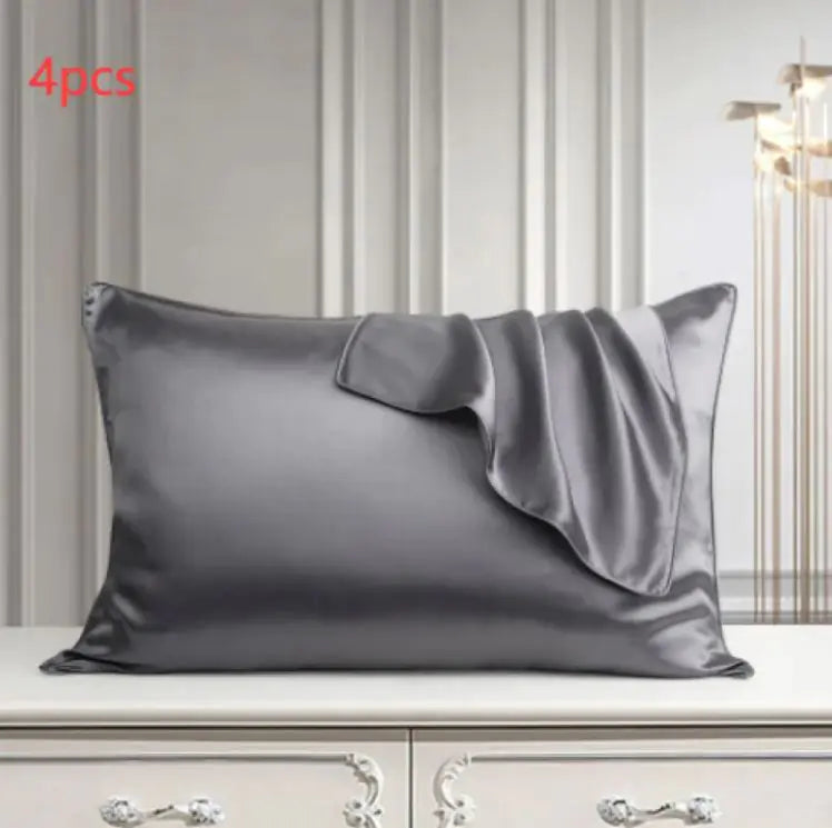 Silk Pillow Case + Hotel Style Pillow Bundle